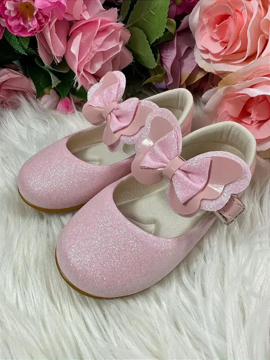 Sapatilha baby rosa gliter, foto 4