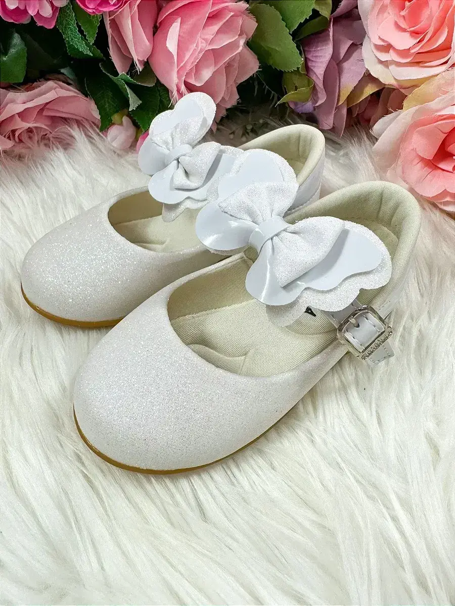 Sapatilha baby branca gliter, foto 4