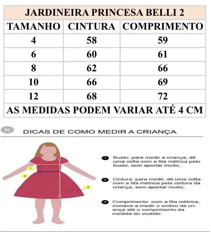 Guia de tamanhos
