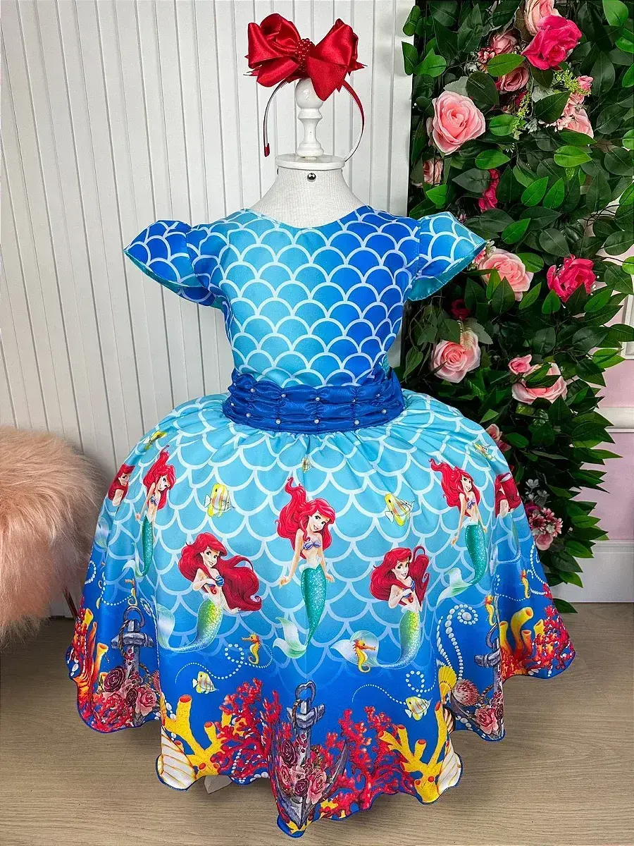 Vestido festa Ariel sereia