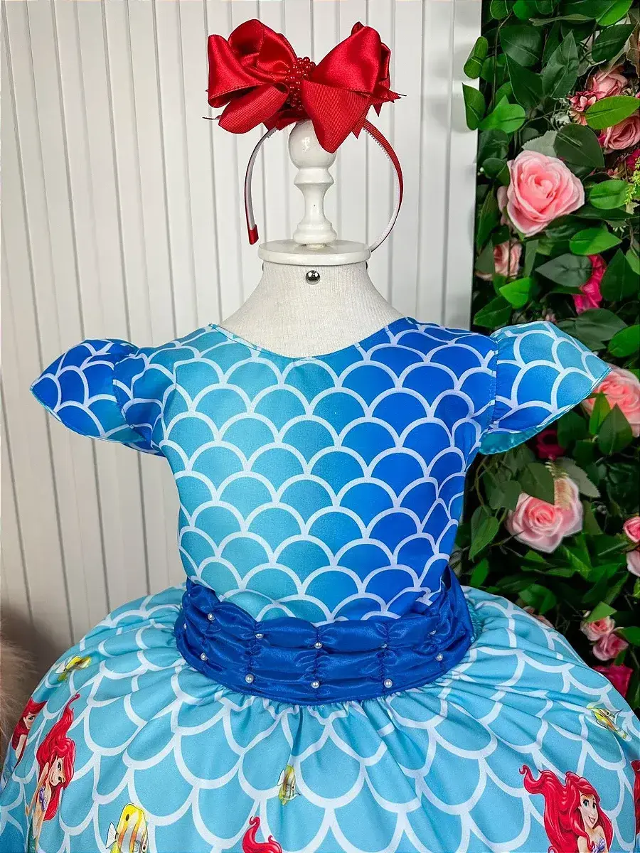 Vestido festa Ariel sereia, foto 2
