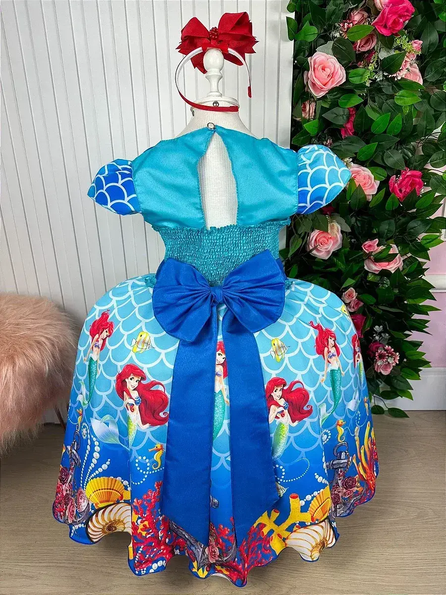 Vestido festa Ariel sereia, foto 4