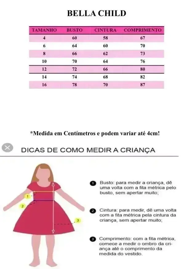 Guia de tamanhos