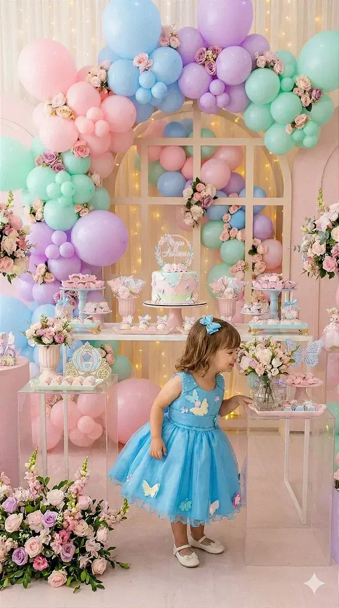 Vestido anabel jardim encantado azul turquesa, foto 4