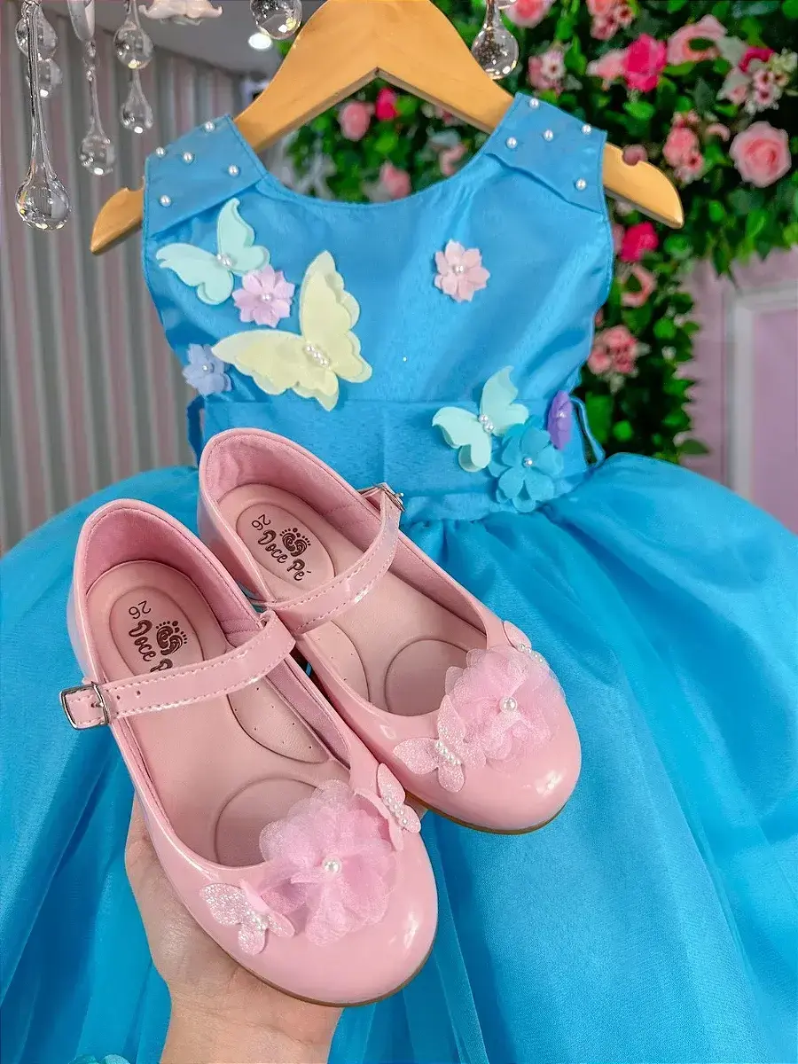 Vestido anabel jardim encantado azul turquesa, foto 7
