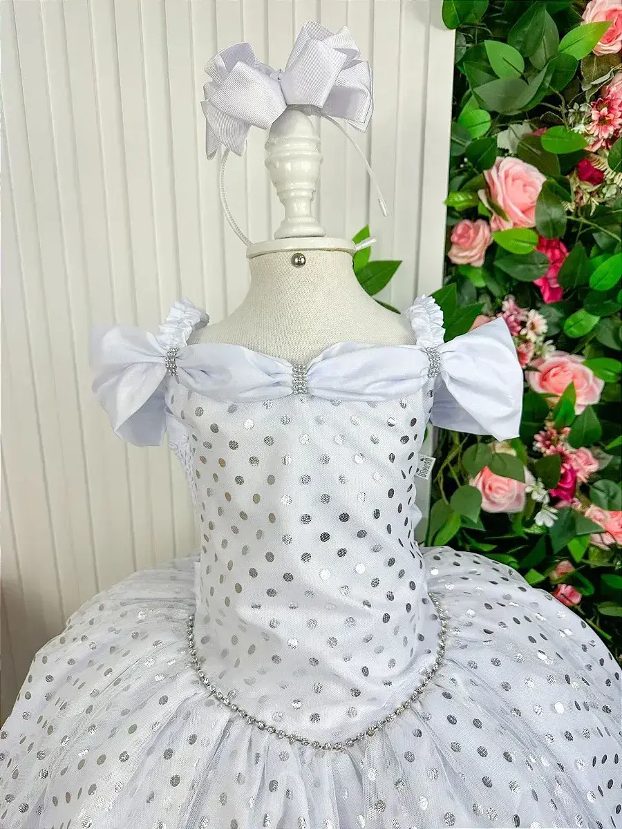 Vestido bolinhas branco, foto 2