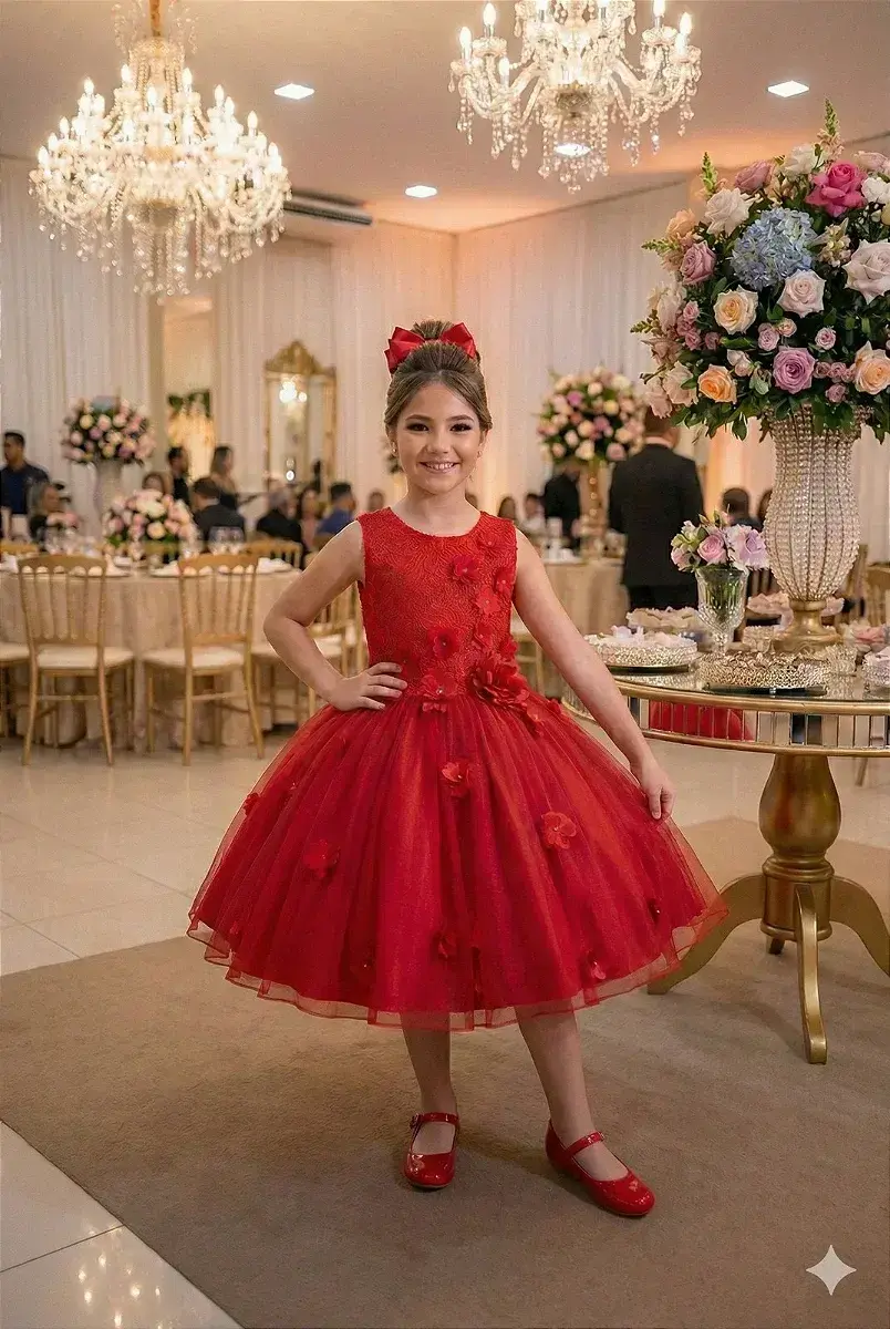 Vestido regata flores vermelho, foto 2