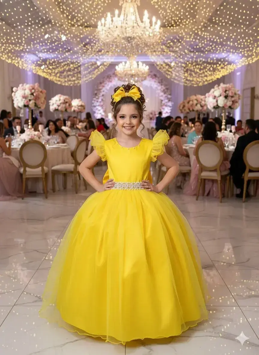 Vestido longo amarelo