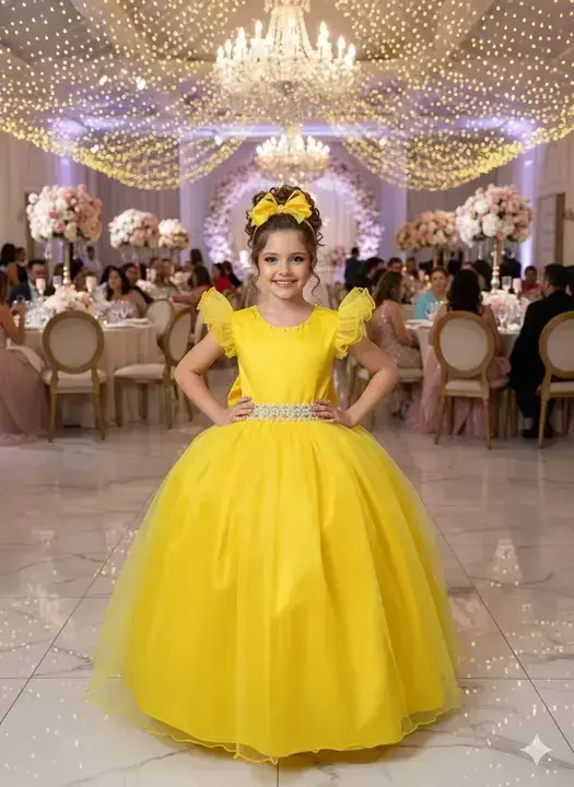 Vestido longo amarelo