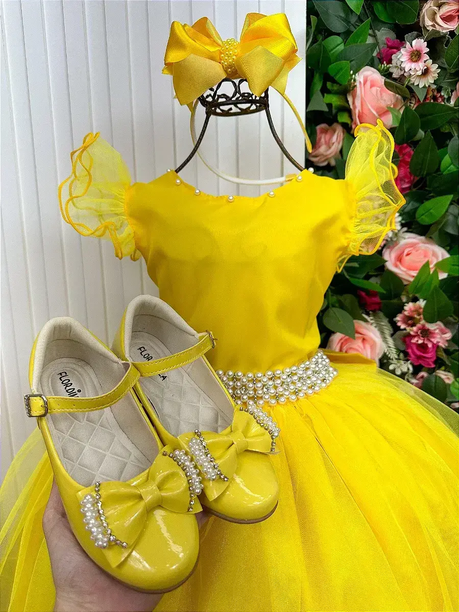 Vestido longo amarelo, foto 6