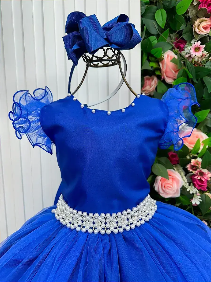 Vestido longo azul royal, foto 7