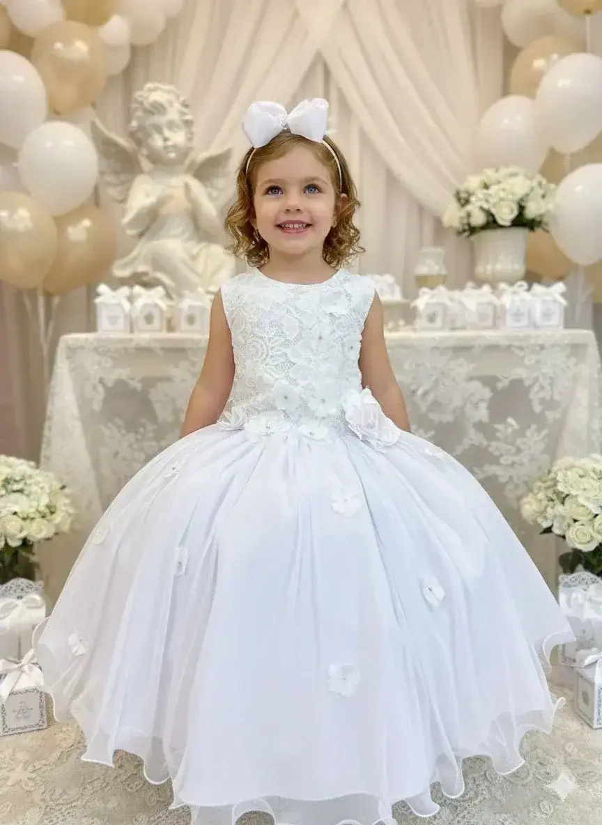 Vestido regata flores branco, foto 2