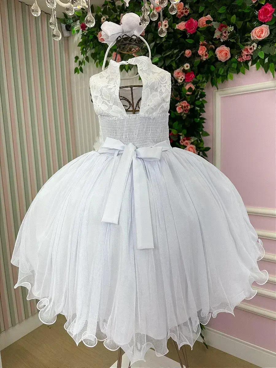 Vestido regata flores branco, foto 6
