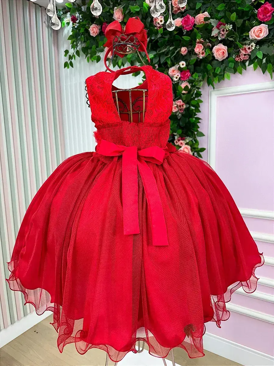 Vestido regata flores vermelho, foto 7