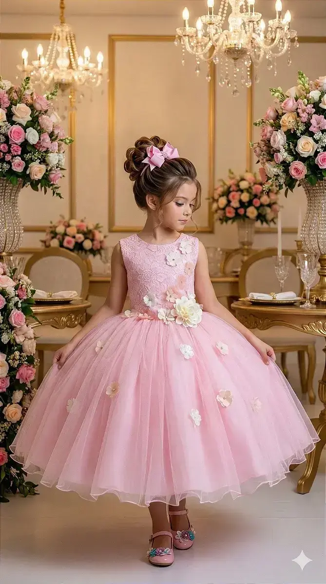 Vestido regata flores rosa