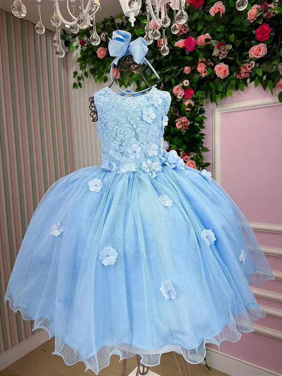 Vestido regata flores azul, foto 3