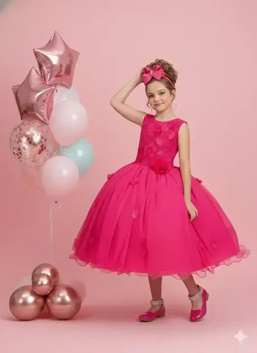Vestido regata flores pink