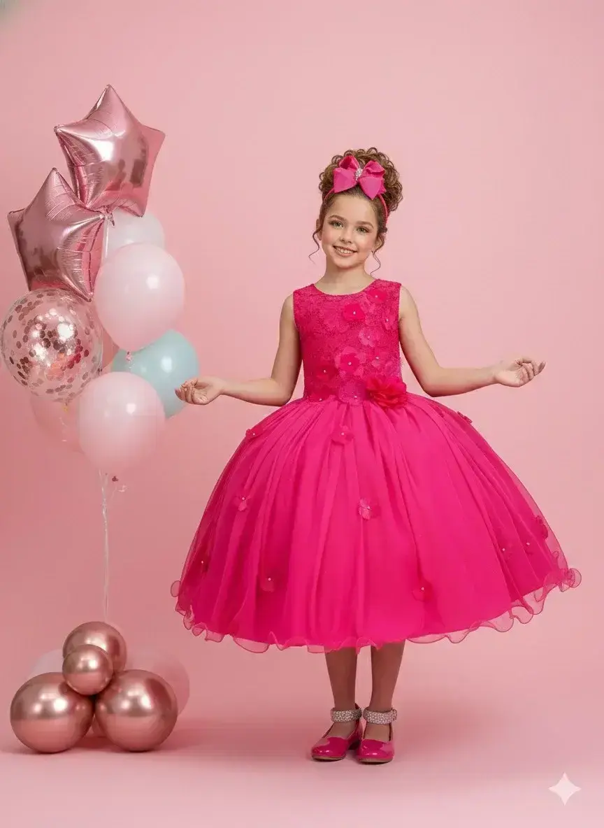 Vestido regata flores pink, foto 2