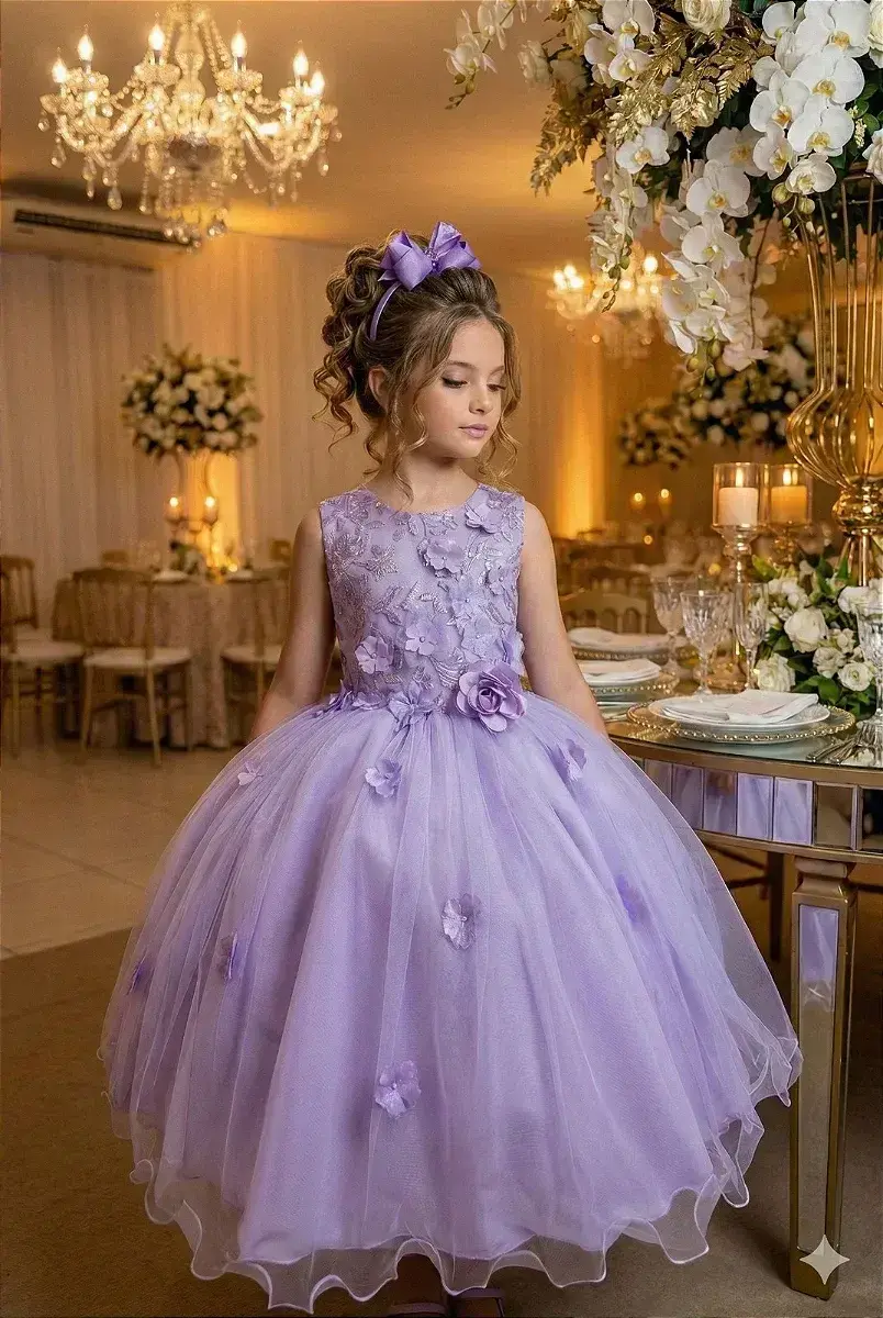 Vestido regata flores lilas