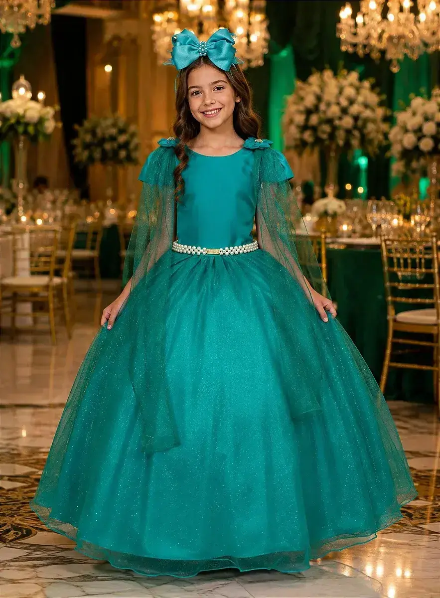 Vestido longo diamante verde jade