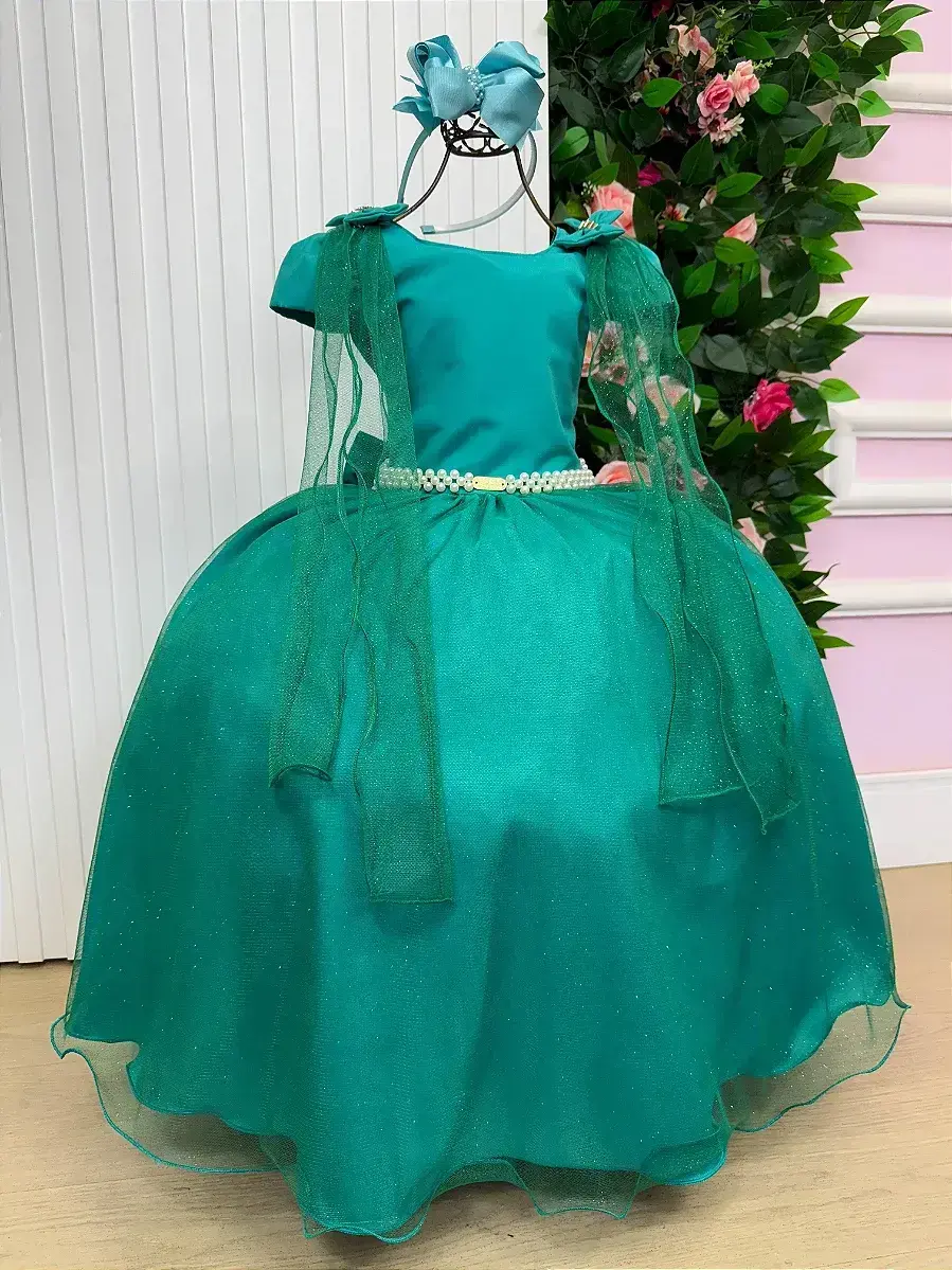 Vestido longo diamante verde jade, foto 4