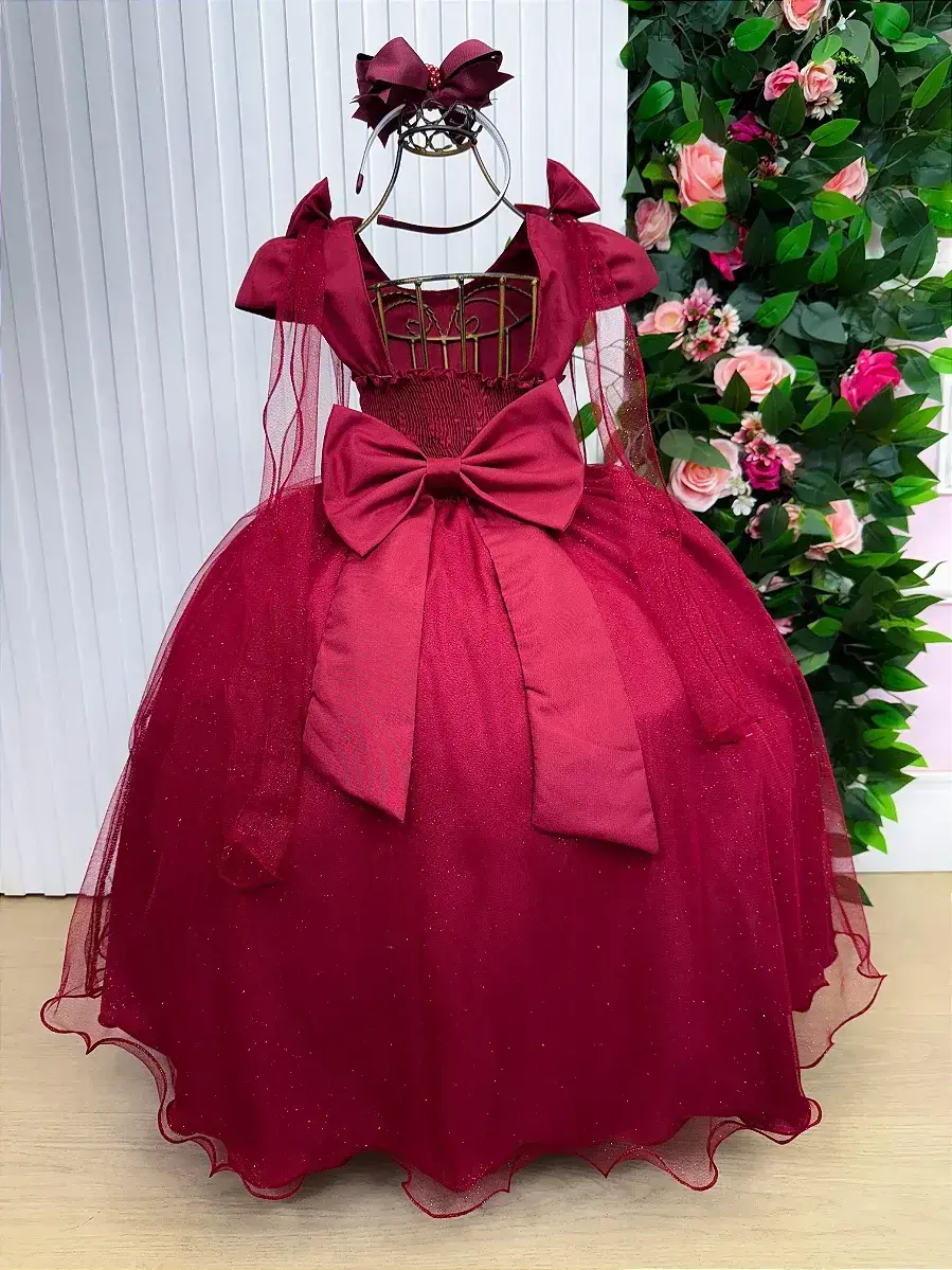 Vestido longo diamante marsala, foto 6