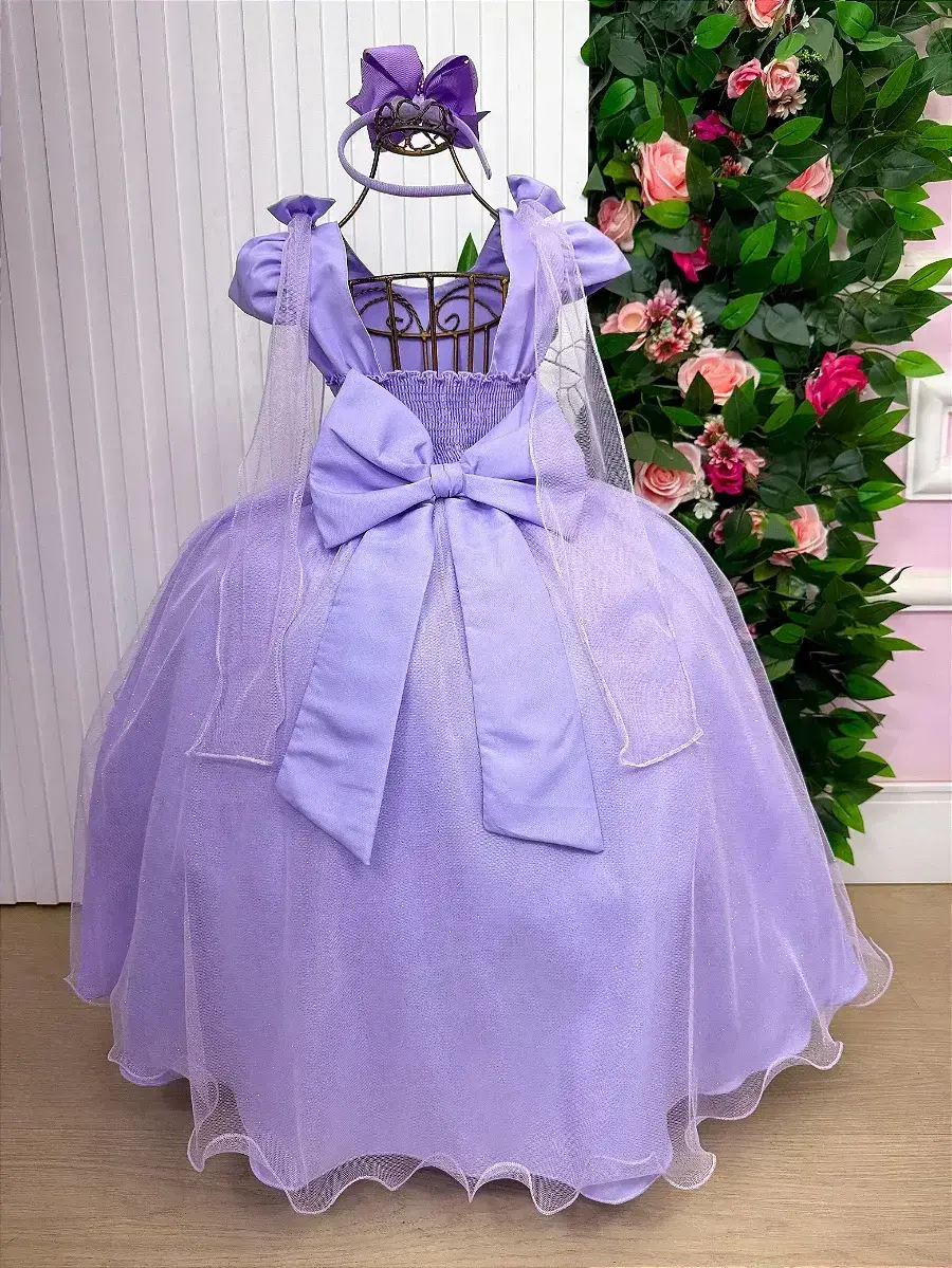 Vestido longo diamante lilas, foto 6