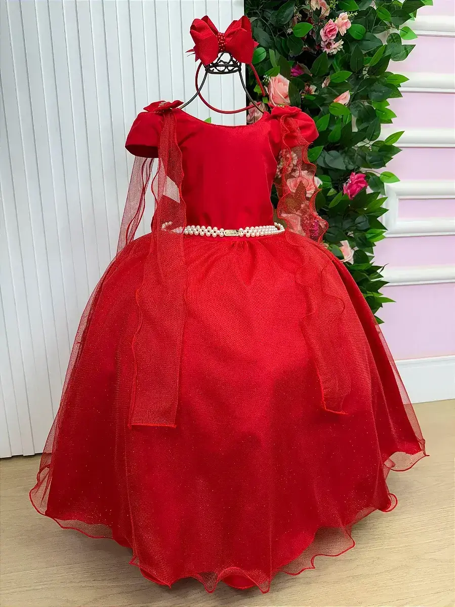 Vestido longo diamante vermelho, foto 3