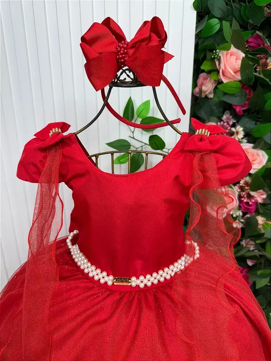 Vestido longo diamante vermelho, foto 5