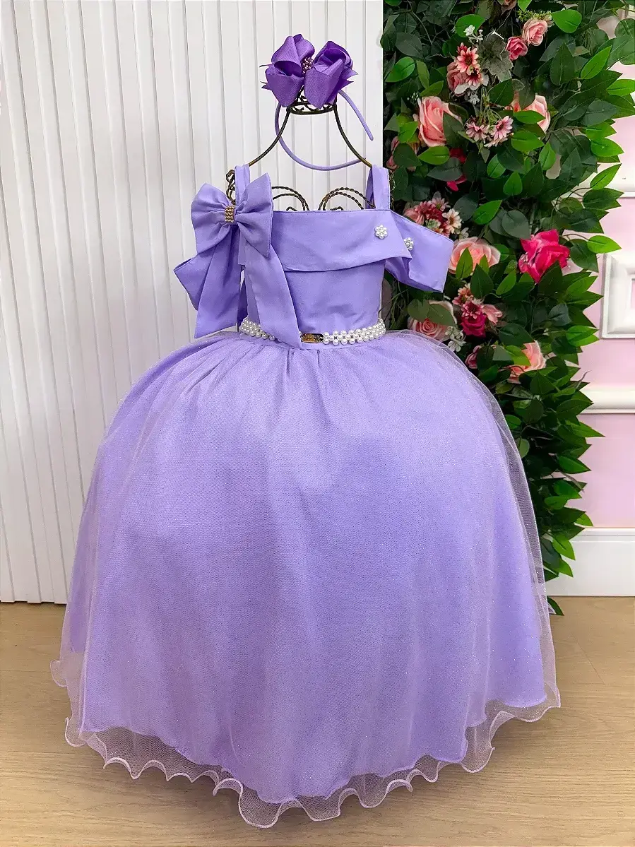 Vestido longo festa lilas, foto 2