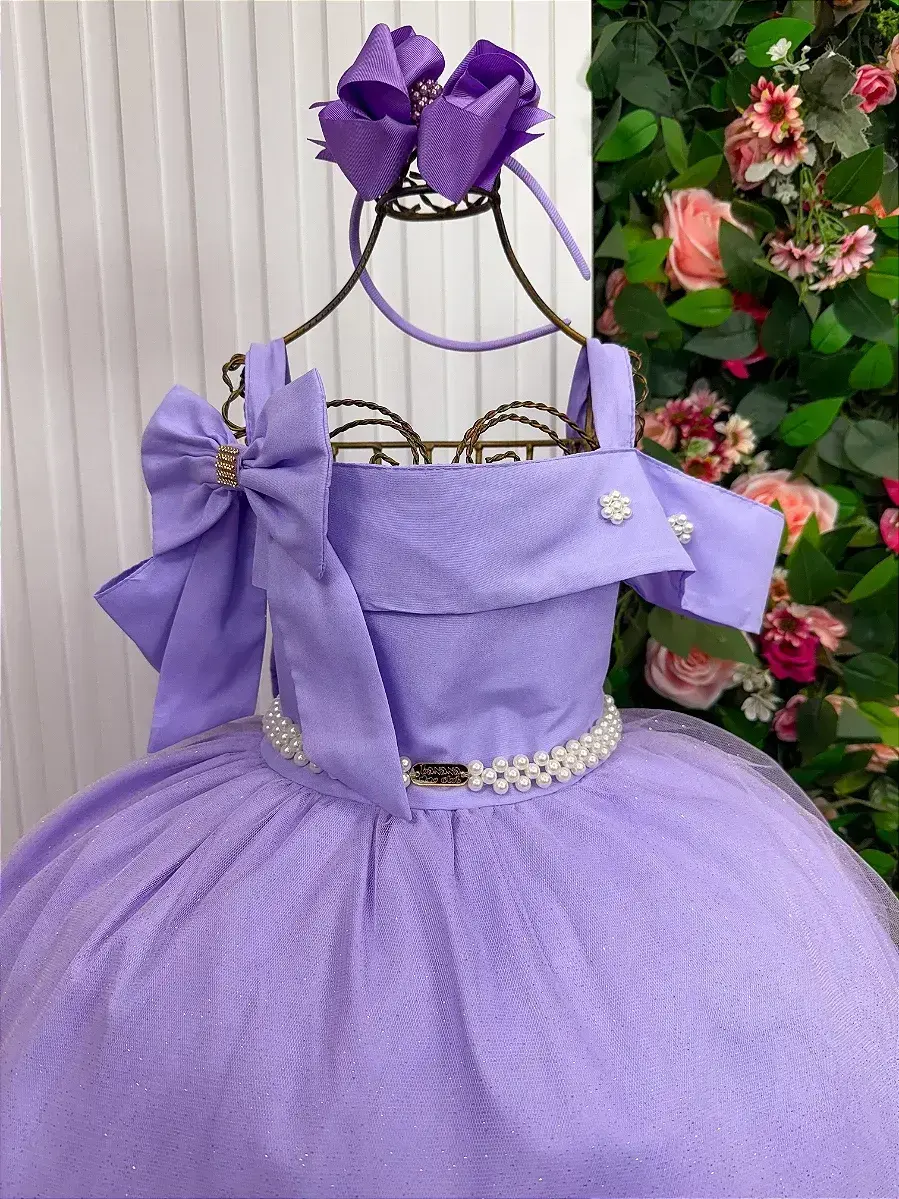 Vestido longo festa lilas, foto 5