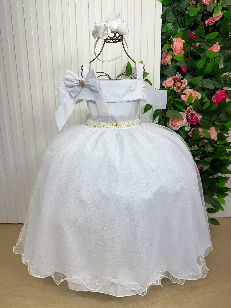 Vestido longo festa branco, foto 3