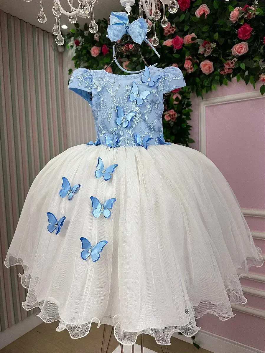 Vestido midi sabrina azul off, foto 4