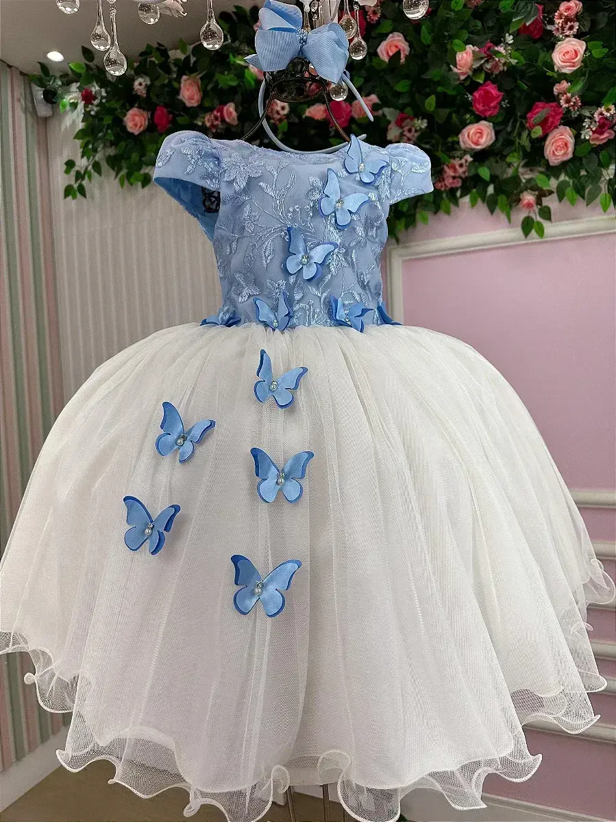 Vestido midi sabrina azul off, foto 5