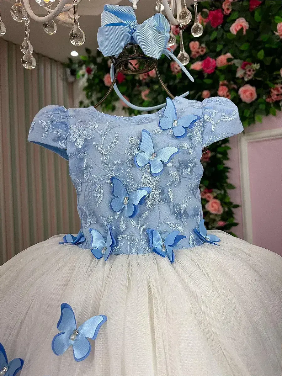 Vestido midi sabrina azul off, foto 6