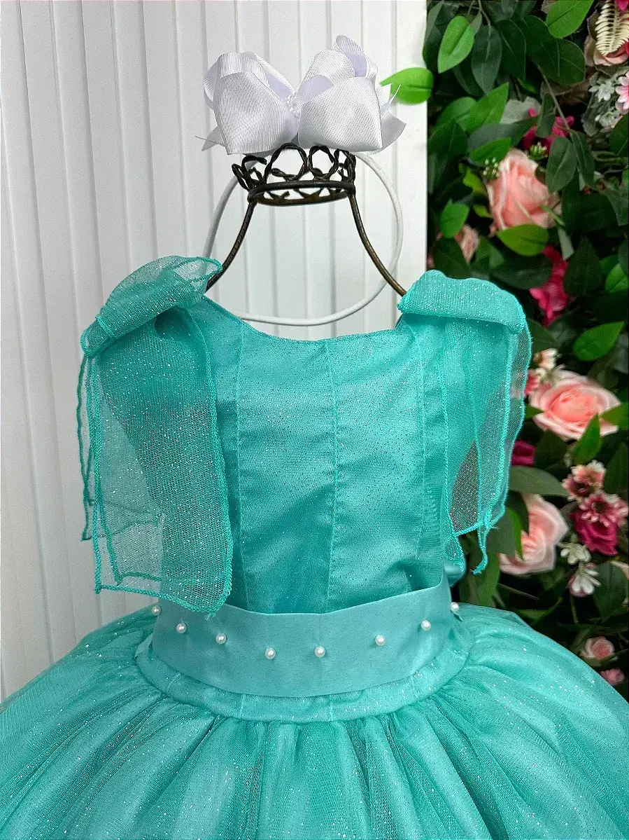 Vestido longo mel verde tïffany, foto 4