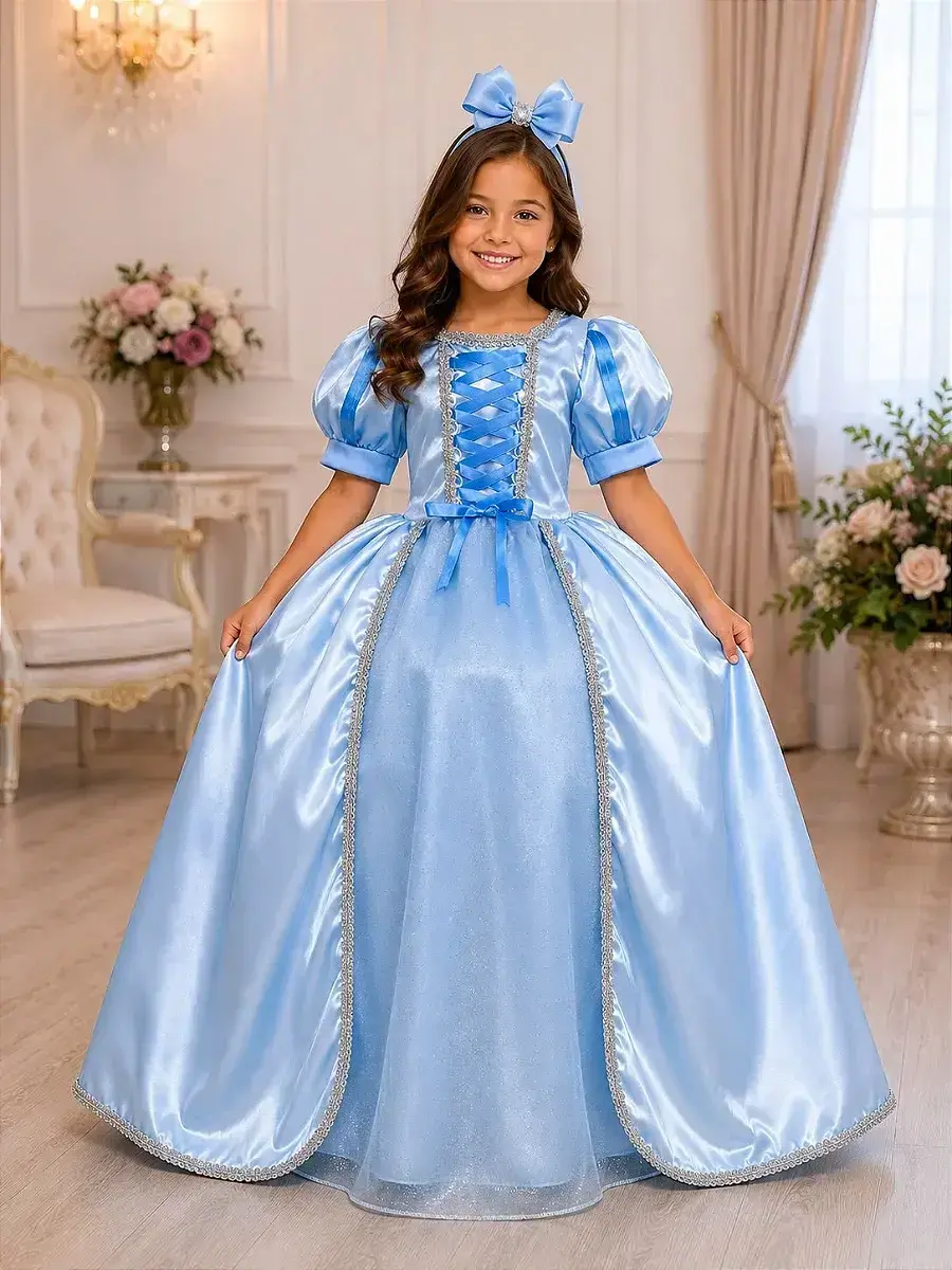 Fantasia longa princesa azul