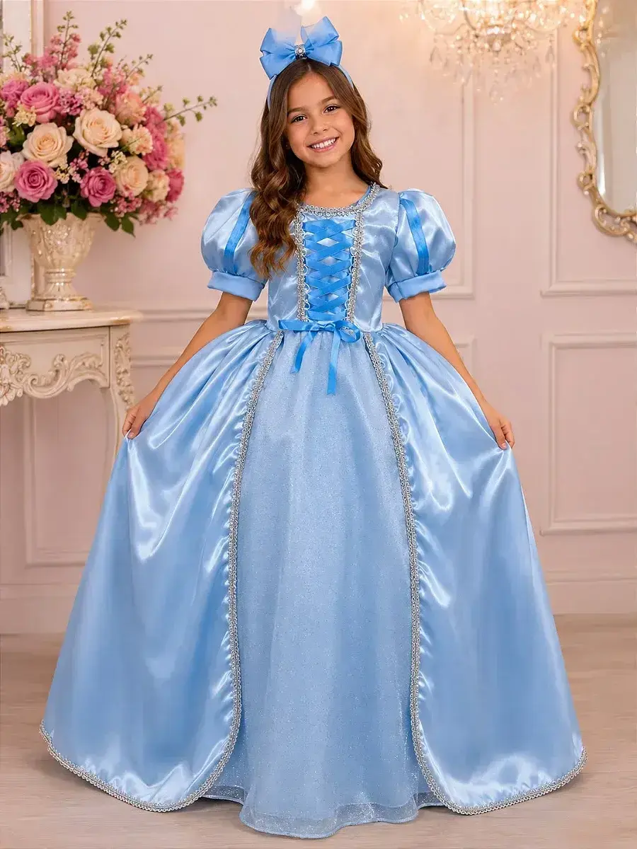 Fantasia longa princesa azul, foto 2