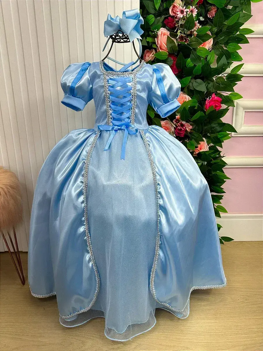 Fantasia longa princesa azul, foto 3
