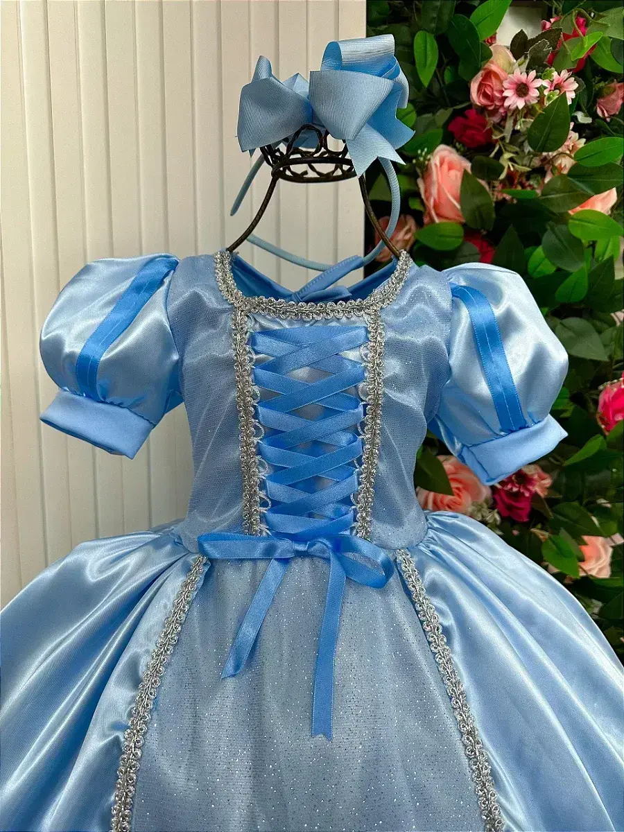 Fantasia longa princesa azul, foto 4