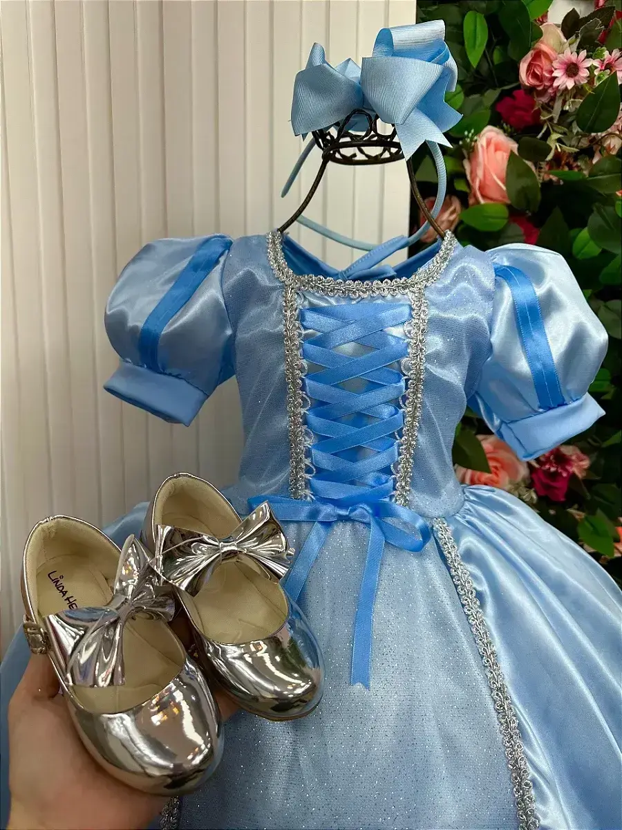 Fantasia longa princesa azul, foto 5