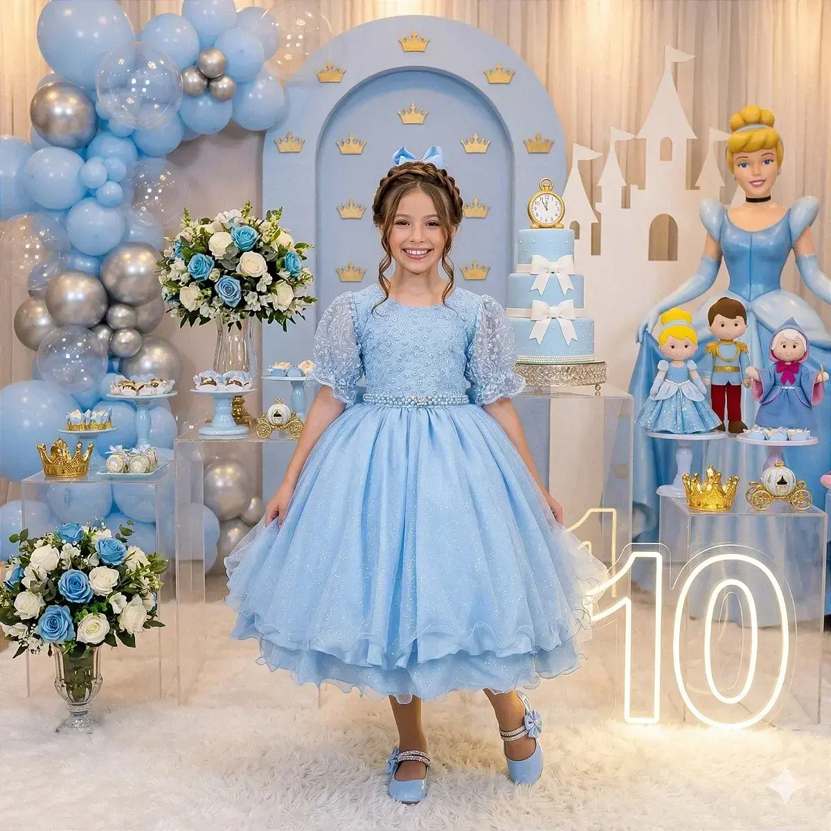 Vestido laize azul