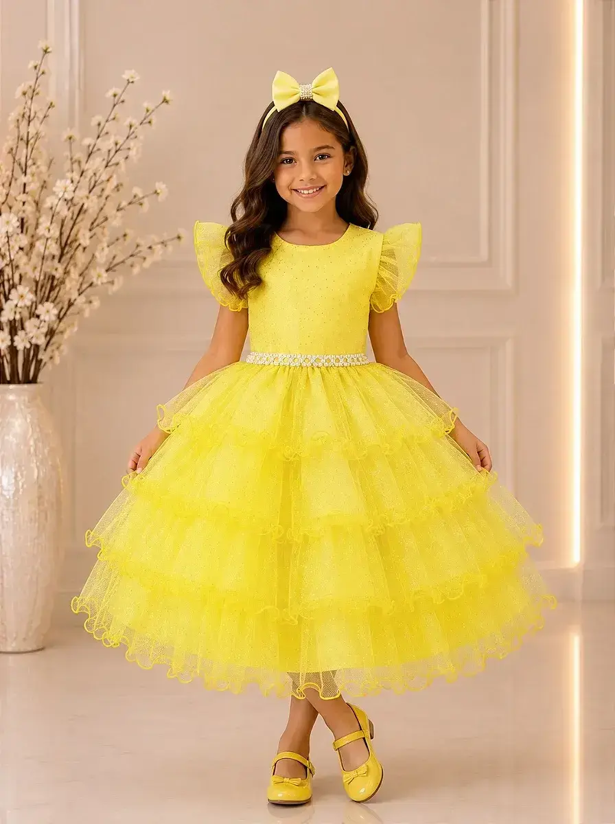 Vestido belinda amarelo