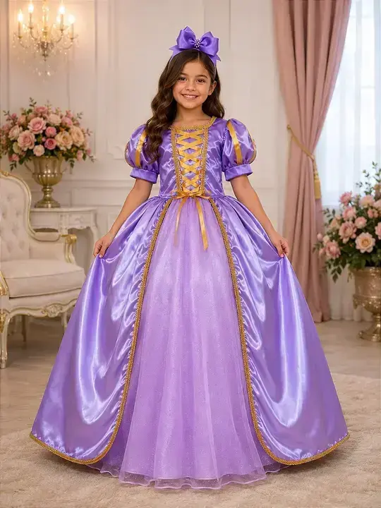 Fantasia longa princesa lilás