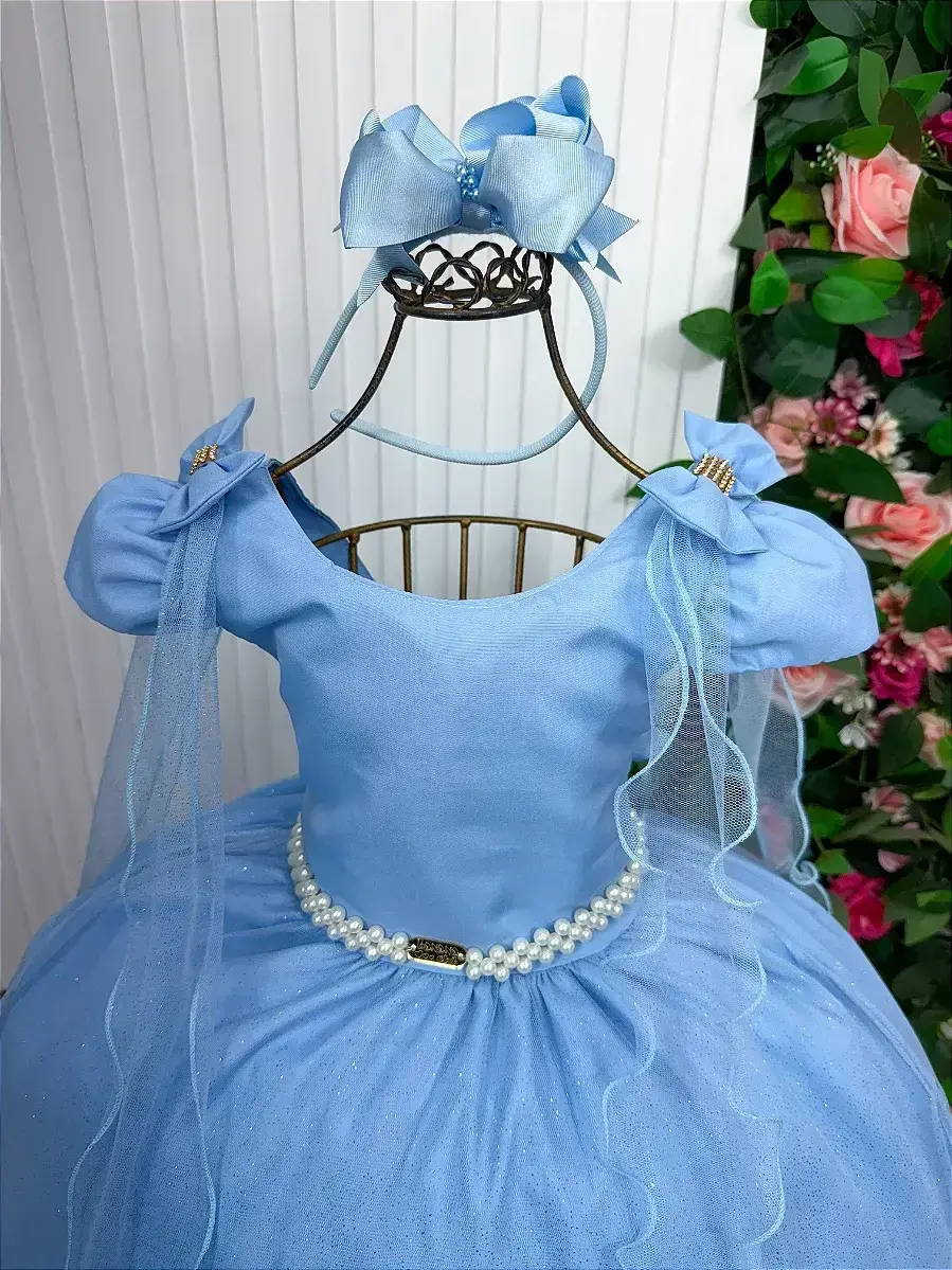 Vestido longo diamante azul, foto 5