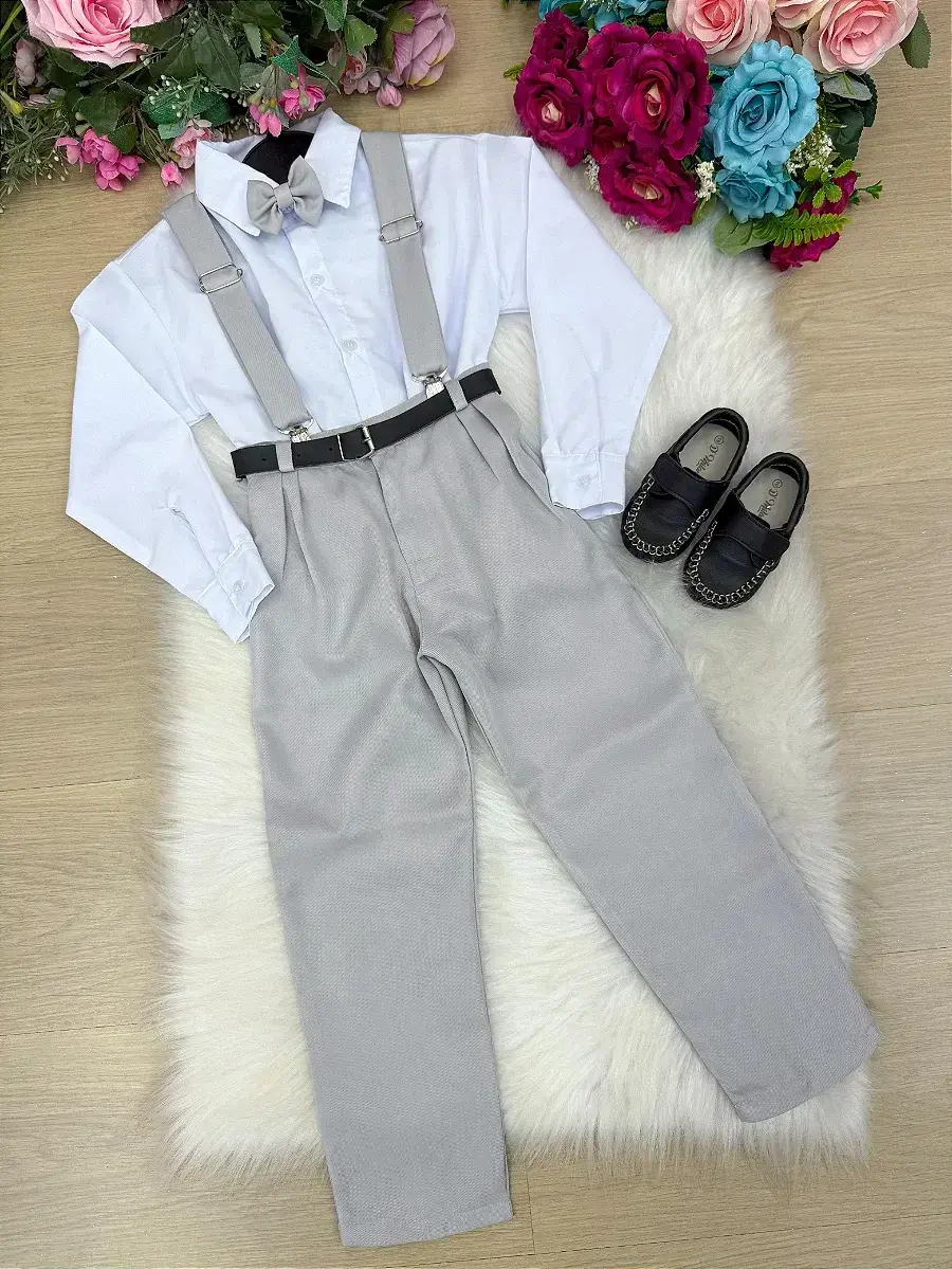 Conjunto leo suspensorio cinza claro, foto 2