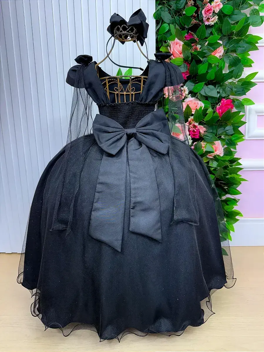 Vestido longo diamante preto, foto 6