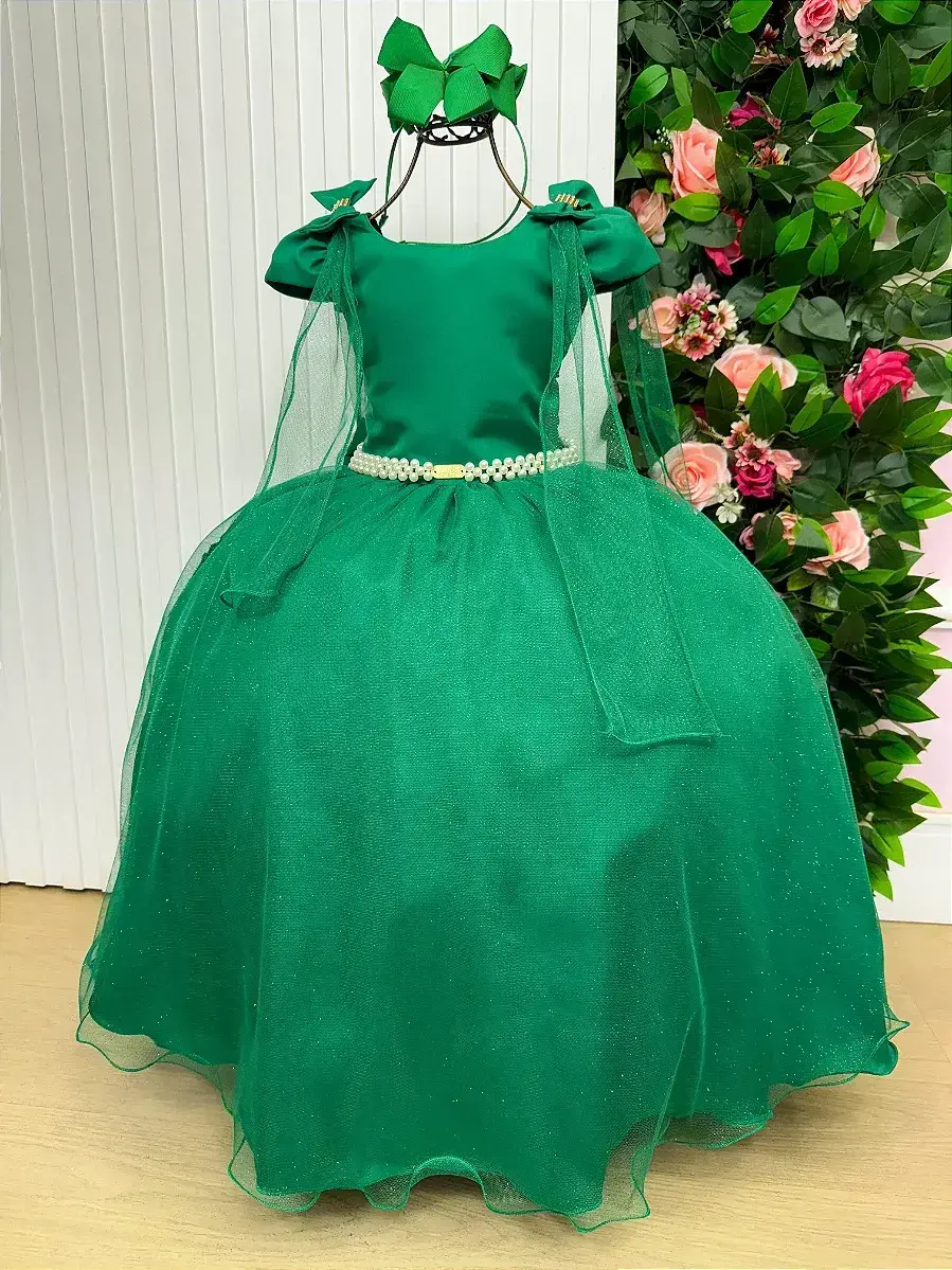 Vestido longo diamante verde bandeira, foto 3