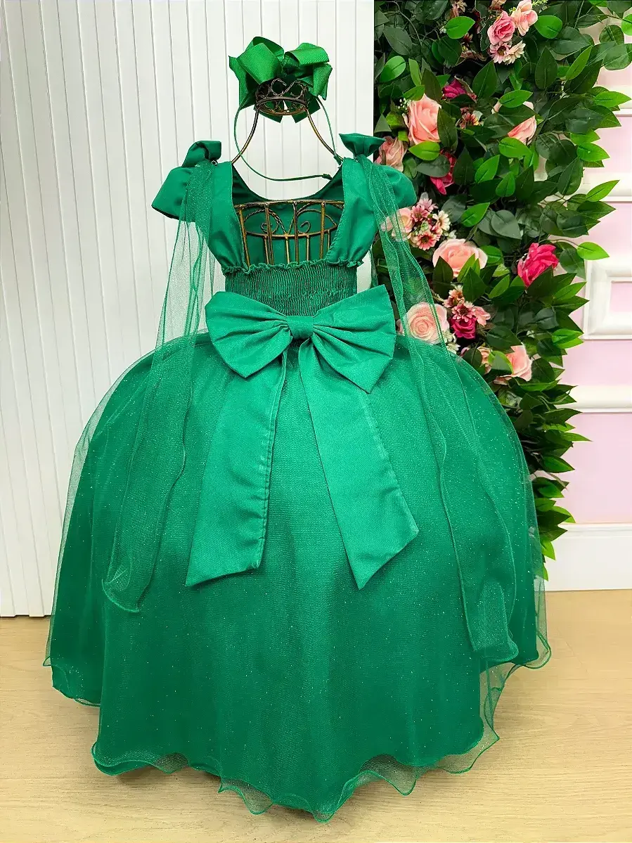 Vestido longo diamante verde bandeira, foto 6