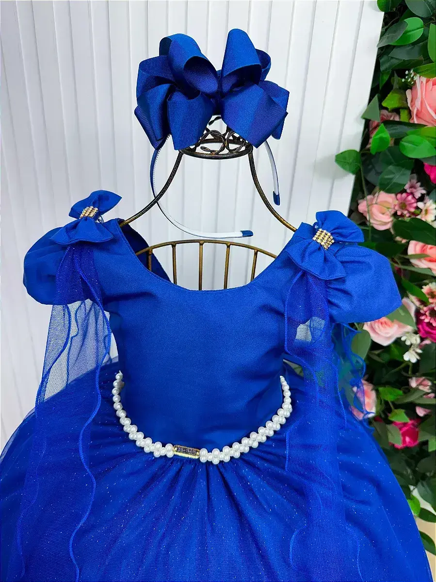 Vestido longo diamante azul royal, foto 6